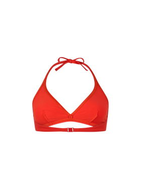 Woman triangle bralette orange top Gaia - MC2 Saint Barth