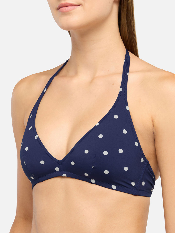 Gaia top bralette triangolo con stampa pois