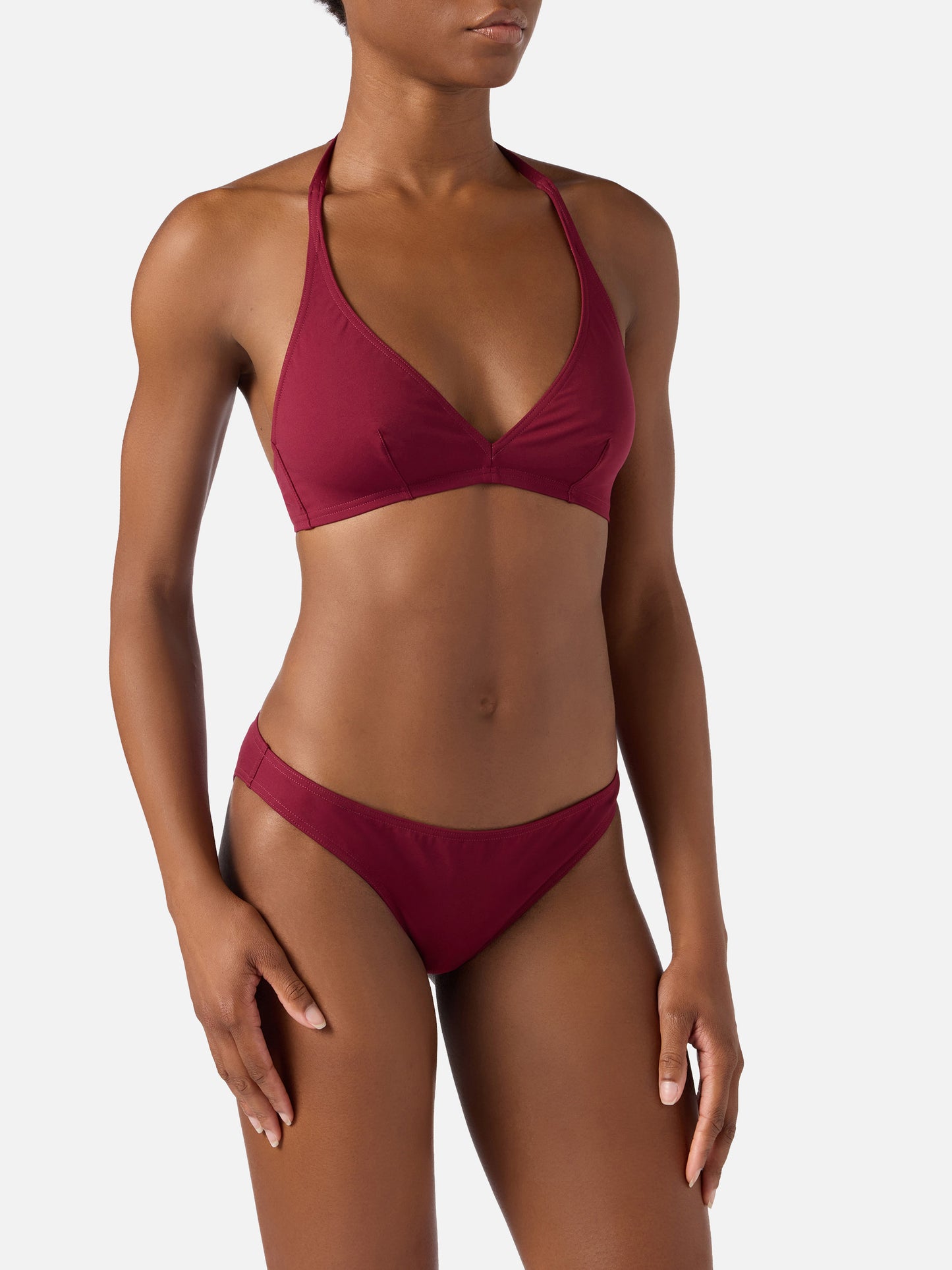 Bikini Gala bordeaux con top triangolo