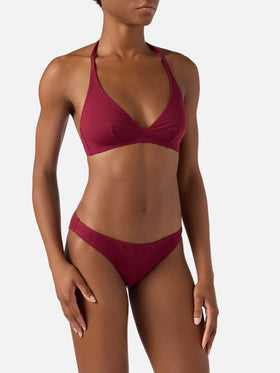 Bikini Gala bordeaux con top triangolo