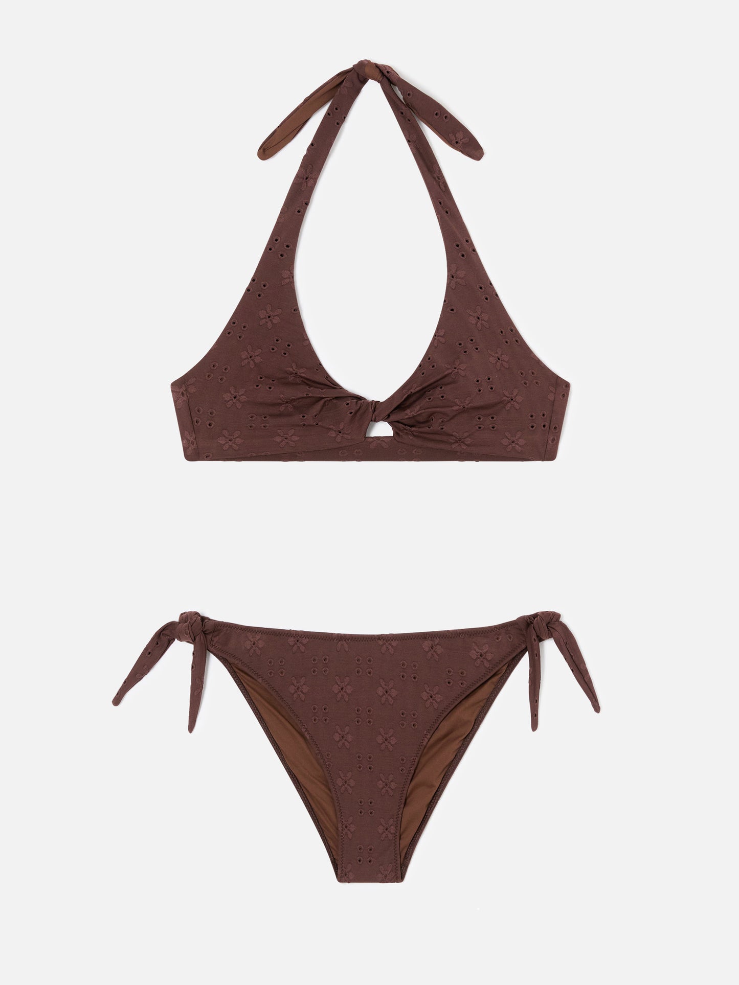 Gala bikini in solid dark brown