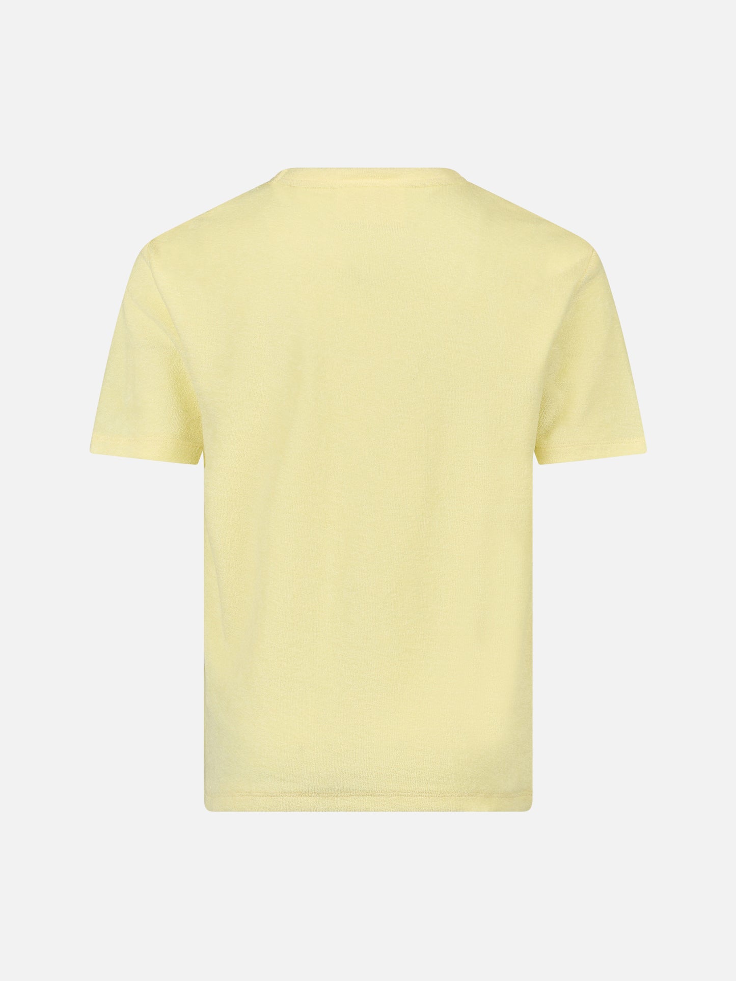 Boy pale yellow terry t-shirt Gary with St. Barth embroidery - MC2 Saint Barth