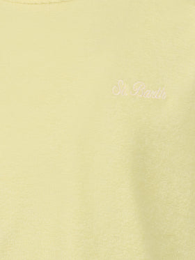 Boy pale yellow terry t-shirt Gary with St. Barth embroidery - MC2 Saint Barth