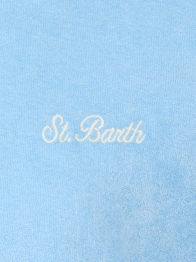 Boy light blue terry t-shirt Gary with St. Barth embroidery