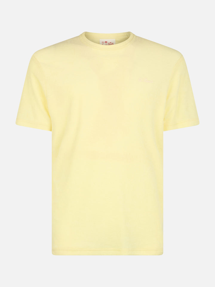 Man yellow terry t-shirt Gary with St. Barth embroidery - MC2 Saint Barth