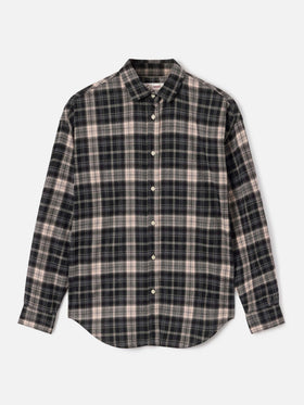Camicia Gigy in flanella con motivo tartan e ricamo logo