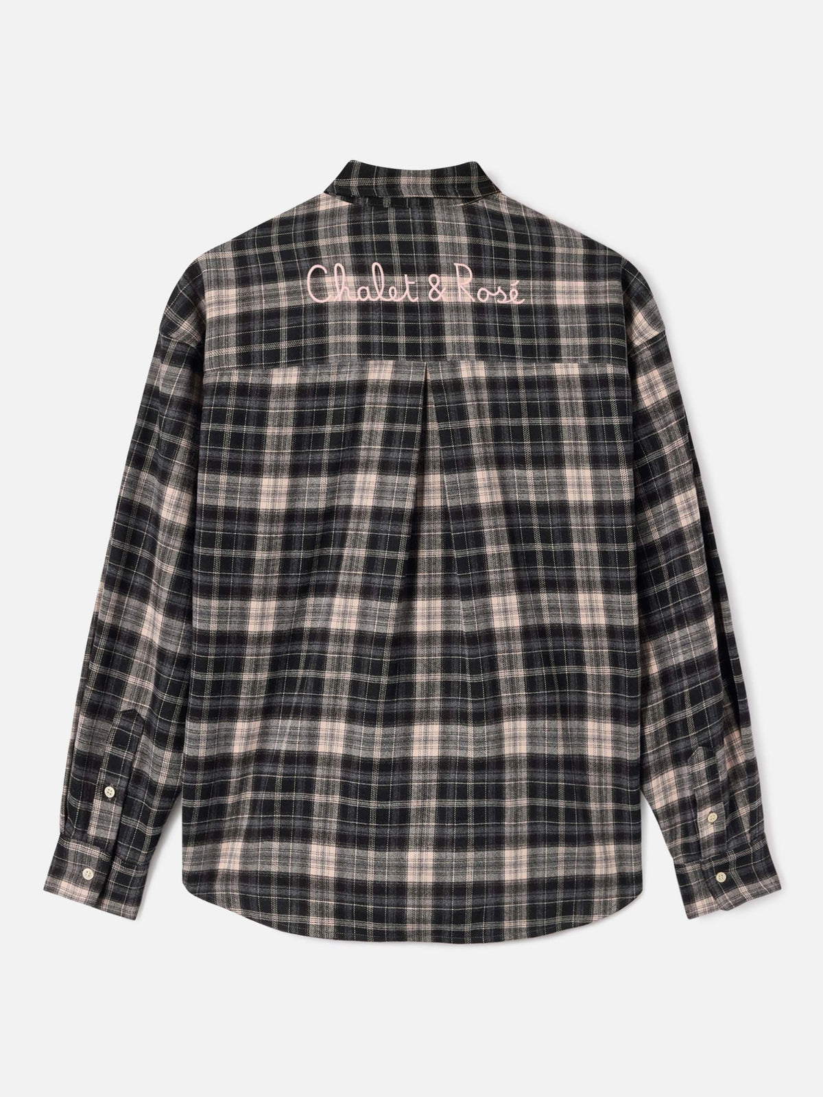 Chemise en flanelle Gigy à motif tartan avec broderie logo 