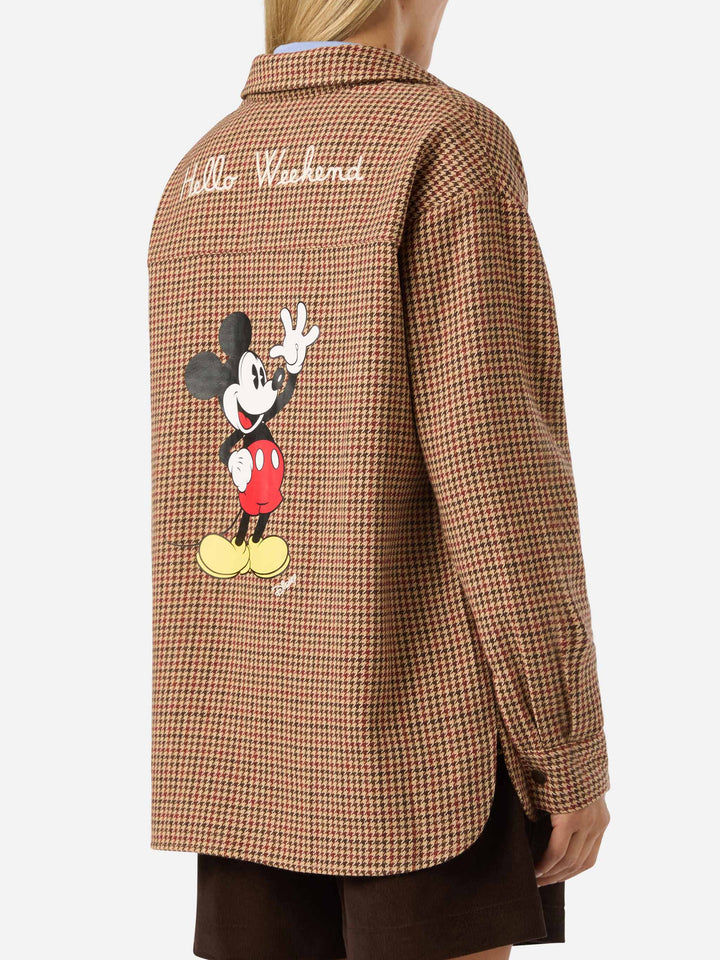 Cambry Overshirt aus Wollmisch-Flanell mit Mickey Mouse-Stickerei | Special edition 