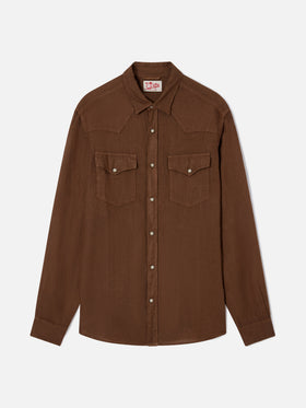 Greg brown linen shirt