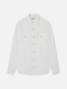 Camisa Greg de lino blanco 
