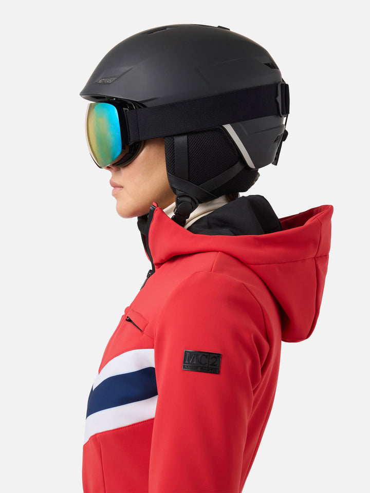 Tuta da sci rossa da donna Garmisch con tecnologia RECCO®