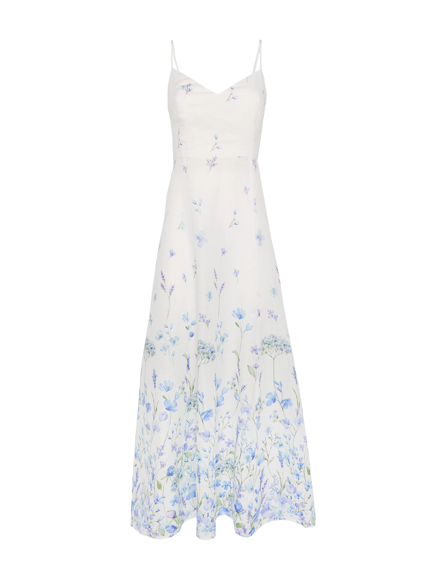 Guadalupe linen slip dresso with flower print - MC2 Saint Barth