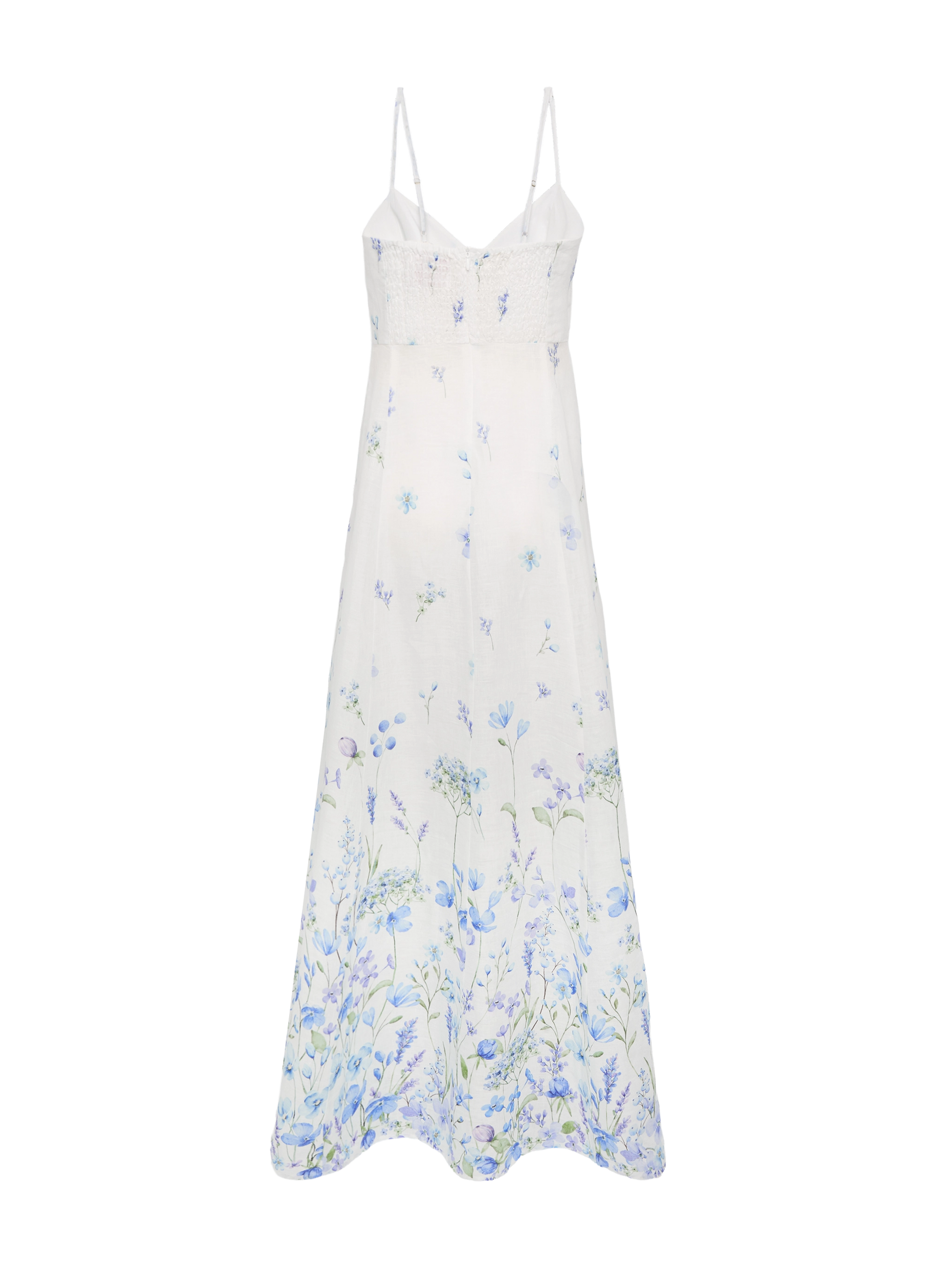 Guadalupe linen slip dresso with flower print - MC2 Saint Barth