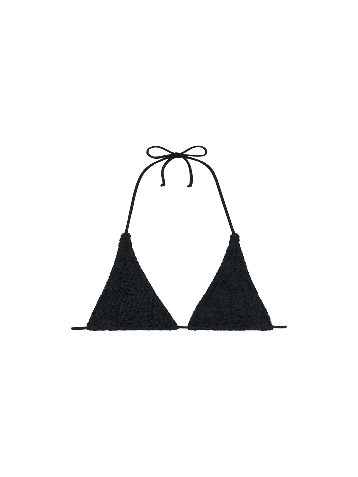 Woman black crinkle triangle top Guiana - MC2 Saint Barth