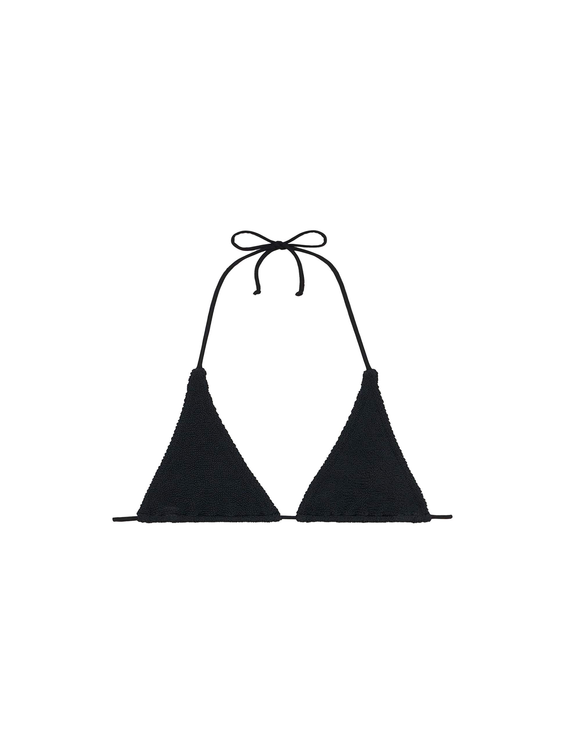 Woman black crinkle triangle top Guiana - MC2 Saint Barth