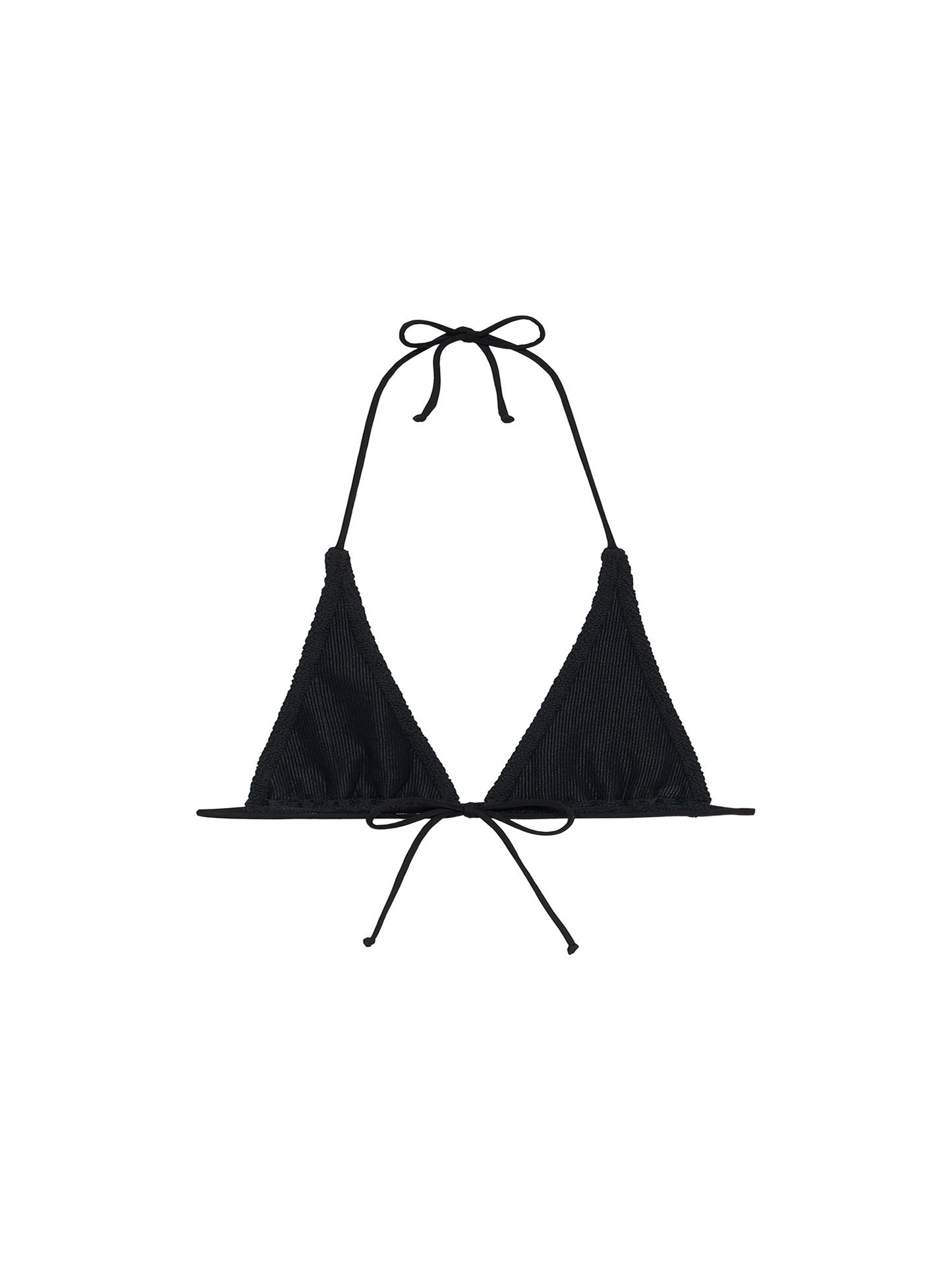 Woman black crinkle triangle top Guiana - MC2 Saint Barth