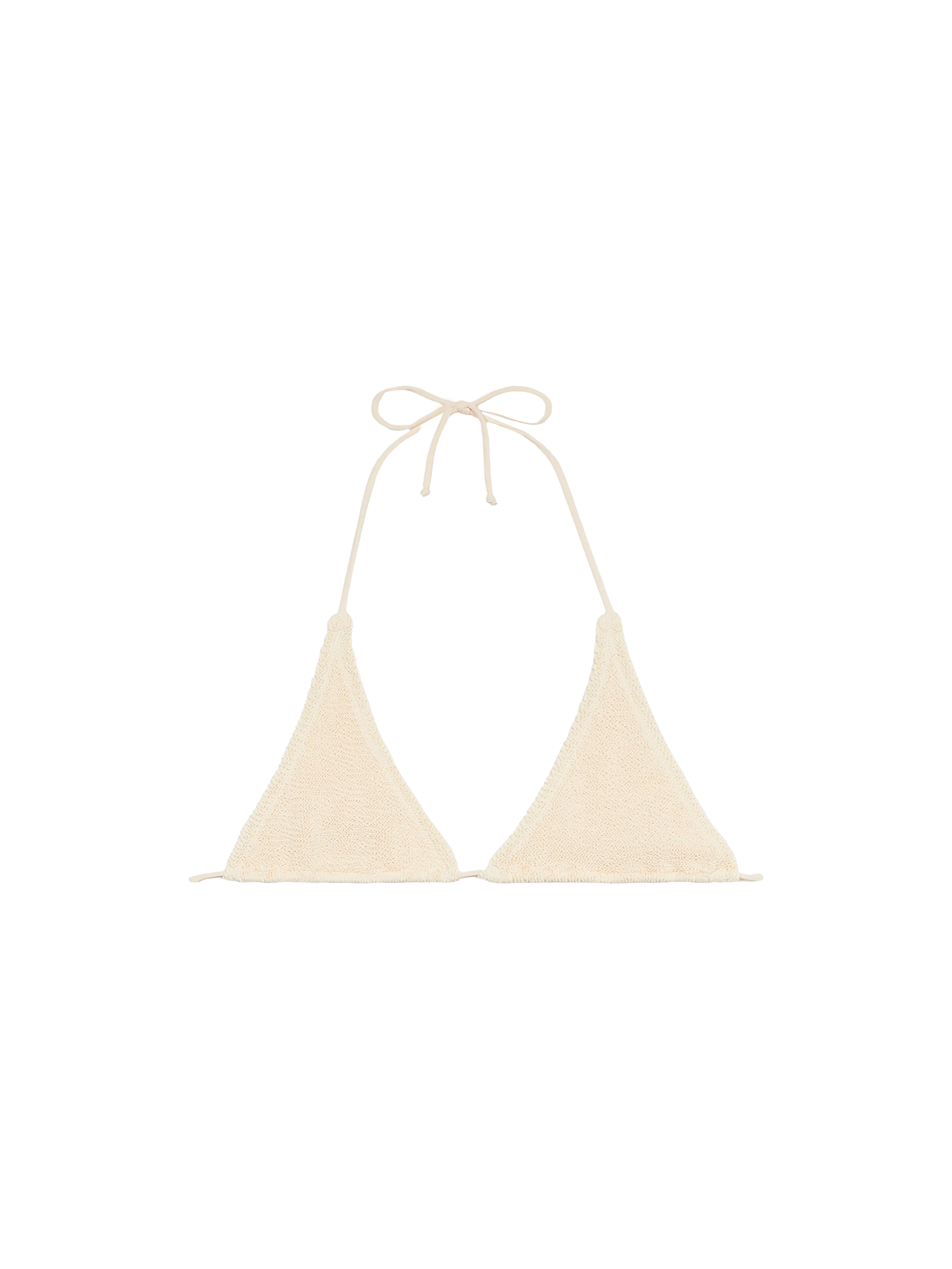 Woman white crinkle triangle top Guiana - MC2 Saint Barth