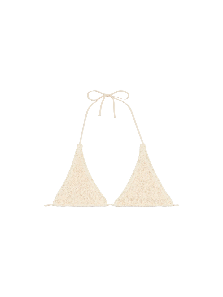 Woman white crinkle triangle top Guiana - MC2 Saint Barth