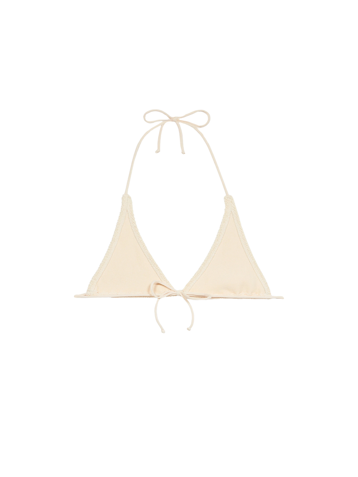 Woman white crinkle triangle top Guiana - MC2 Saint Barth