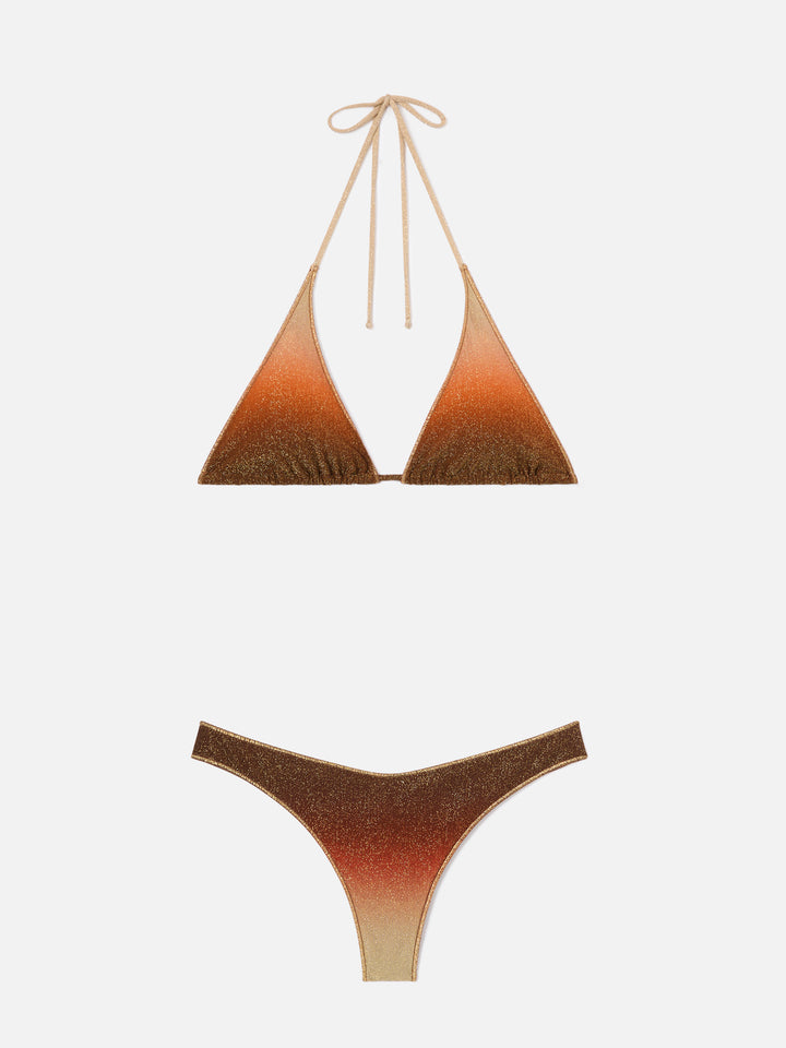Bikini Guiana Naomi Overlock in tessuto lurex degradé