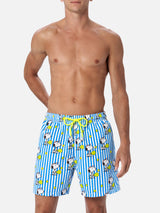 Man mid-length Gustavia swim-shorts with Snoopy print | SNOOPY PEANUTS™ SPECIAL EDITION