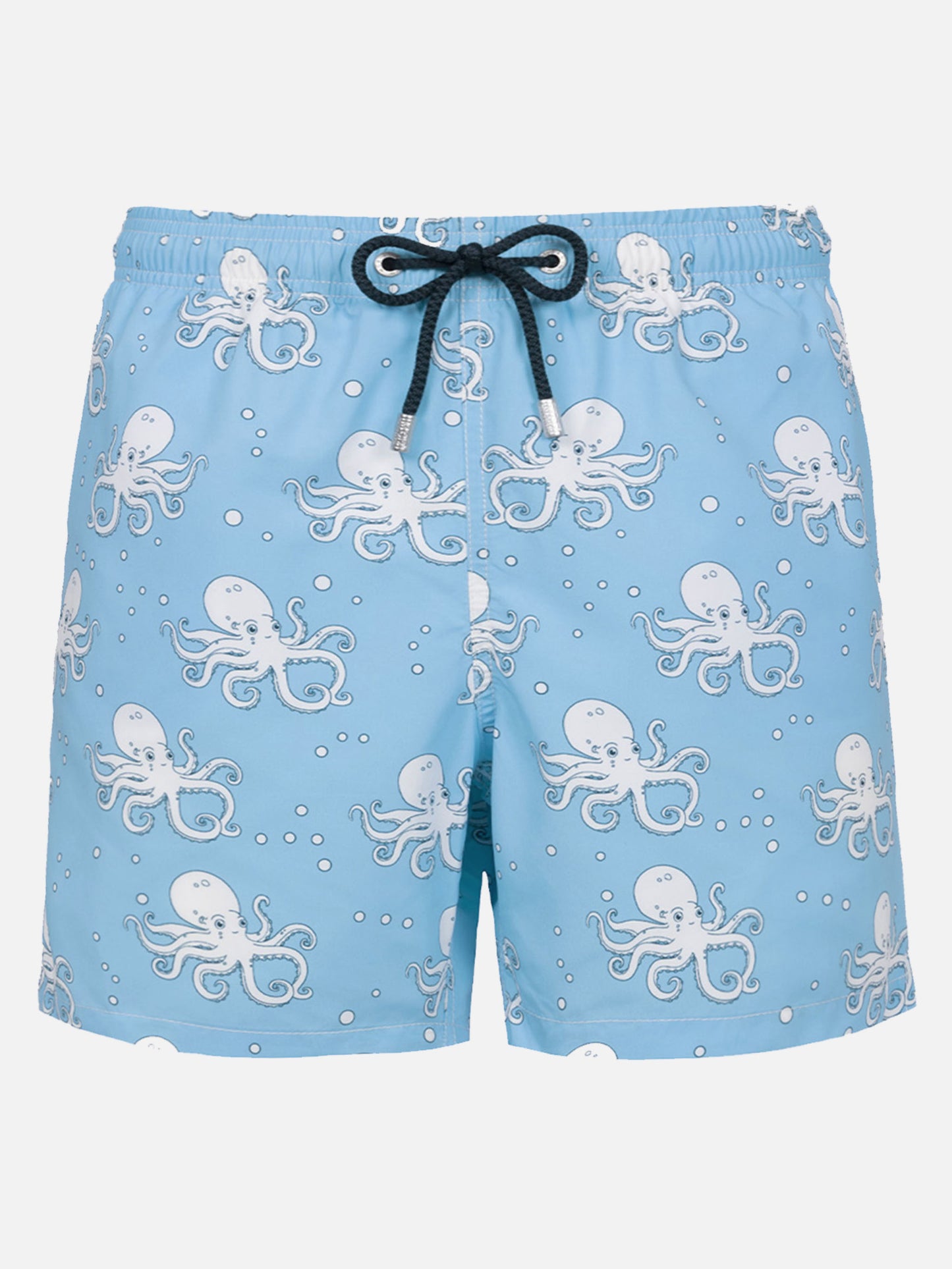 Man mid-length Gustavia swim-shorts with octopus print