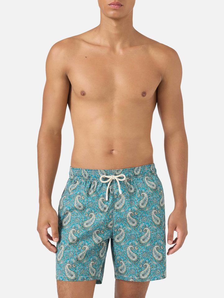 Gustavia swim shorts with cashmere print | Made with Liberty Fabric