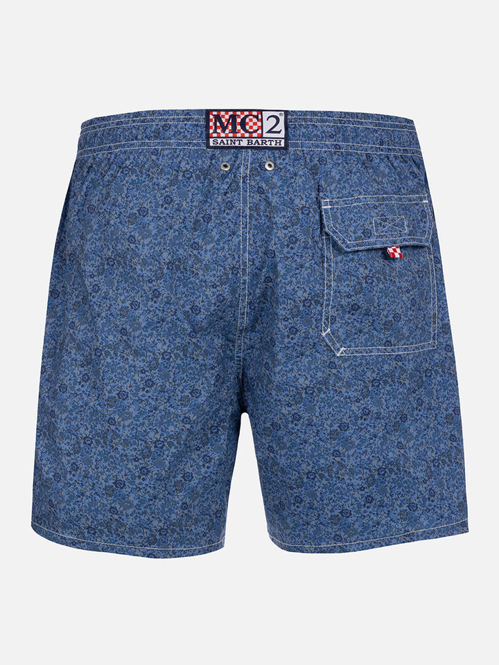 Man mid-length Gustavia swim-shorts with Emma & Georgina print | MADE WITH LIBERTY FABRIC - MC2 Saint Barth