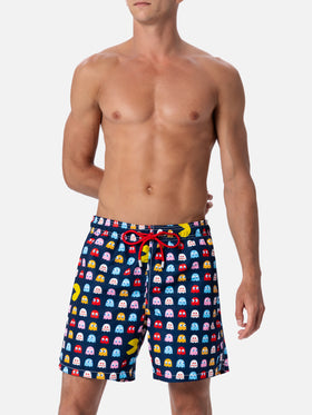 Mid-length Gustavia swim-shorts with Pac-Man print |PAC-MAN SPECIAL EDITION - MC2 Saint Barth