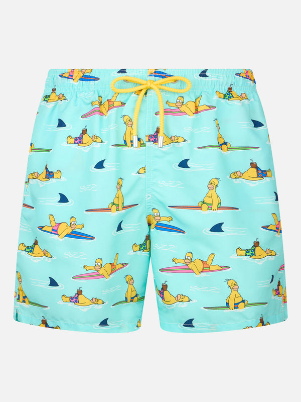 Mittellange Gustavia-Badeshorts für Herren mit Homer-Simpson-Aufdruck | DIE SIMPSONS-SONDERAUSGABE