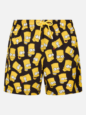 Man mid-length Gustavia swim-shorts with Bart Simpson print | THE SIMPSONS SPECIAL EDITION - MC2 Saint Barth