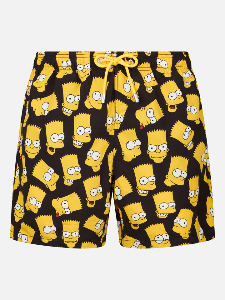 Man mid-length Gustavia swim-shorts with Bart Simpson print | THE SIMPSONS SPECIAL EDITION - MC2 Saint Barth
