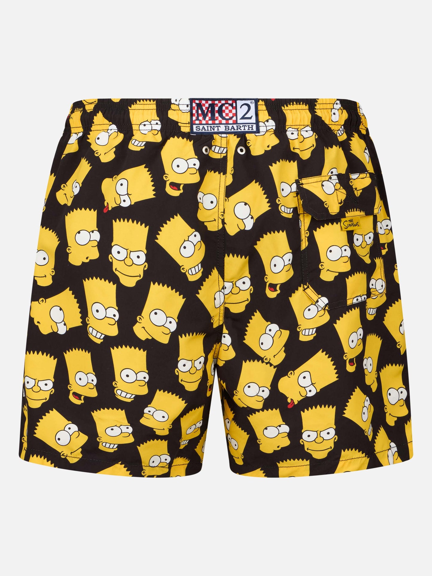 Man mid-length Gustavia swim-shorts with Bart Simpson print | THE SIMPSONS SPECIAL EDITION - MC2 Saint Barth