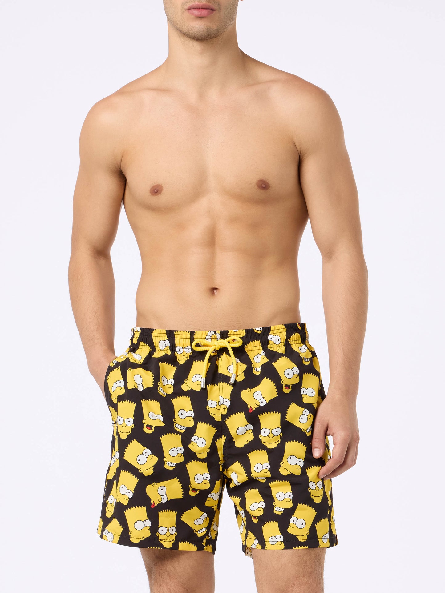 Man mid-length Gustavia swim-shorts with Bart Simpson print | THE SIMPSONS SPECIAL EDITION - MC2 Saint Barth