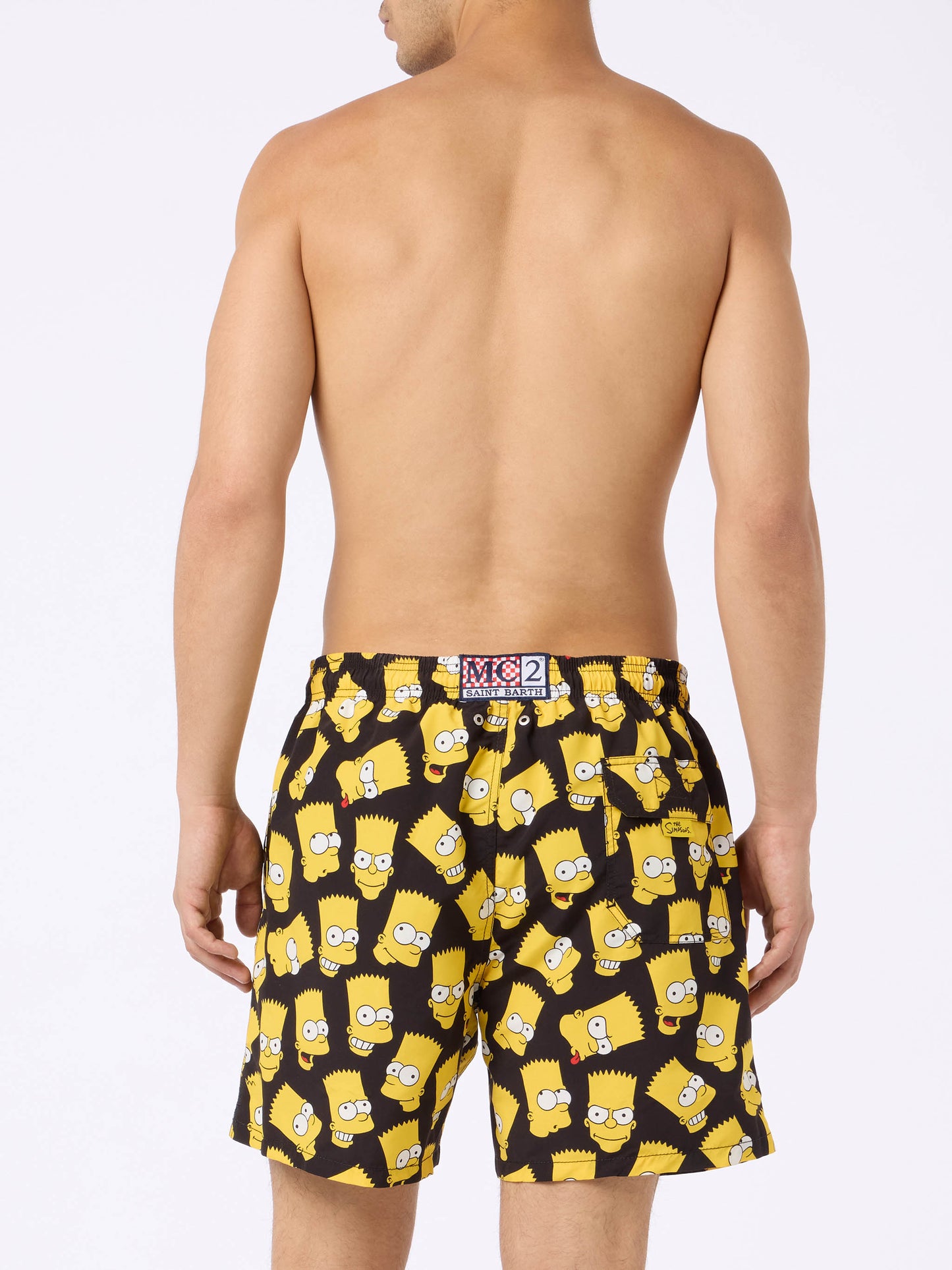 Man mid-length Gustavia swim-shorts with Bart Simpson print | THE SIMPSONS SPECIAL EDITION - MC2 Saint Barth
