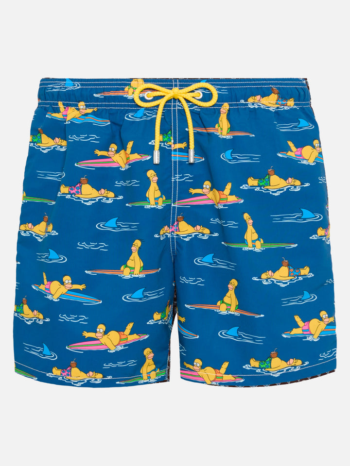 Mid-length Gustavia swim-shorts with Homer Simpson print |SIMPSON SPECIAL EDITION