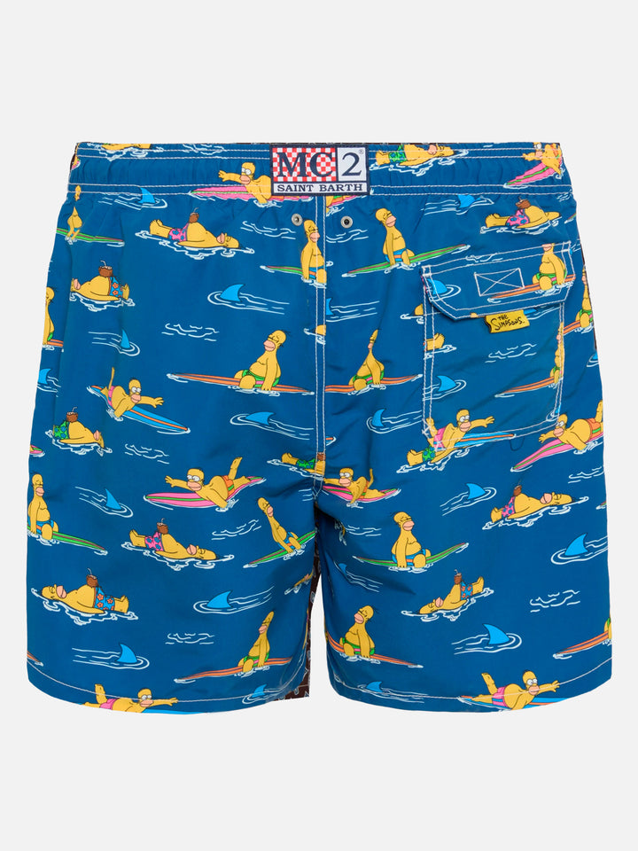 Mid-length Gustavia swim-shorts with Homer Simpson print |SIMPSON SPECIAL EDITION