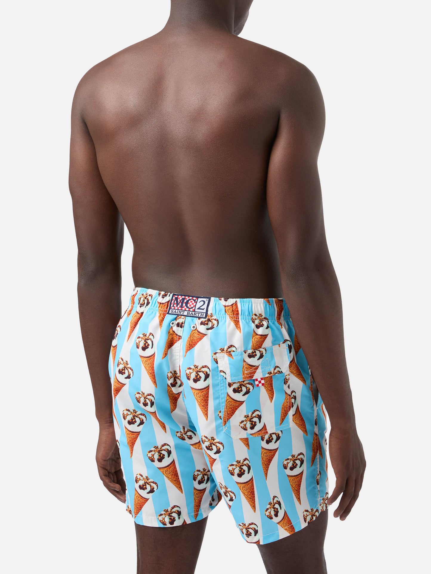 Klassische Herren-Badeshorts mit Cornetto-Print | ALGIDA® SONDEREDITION