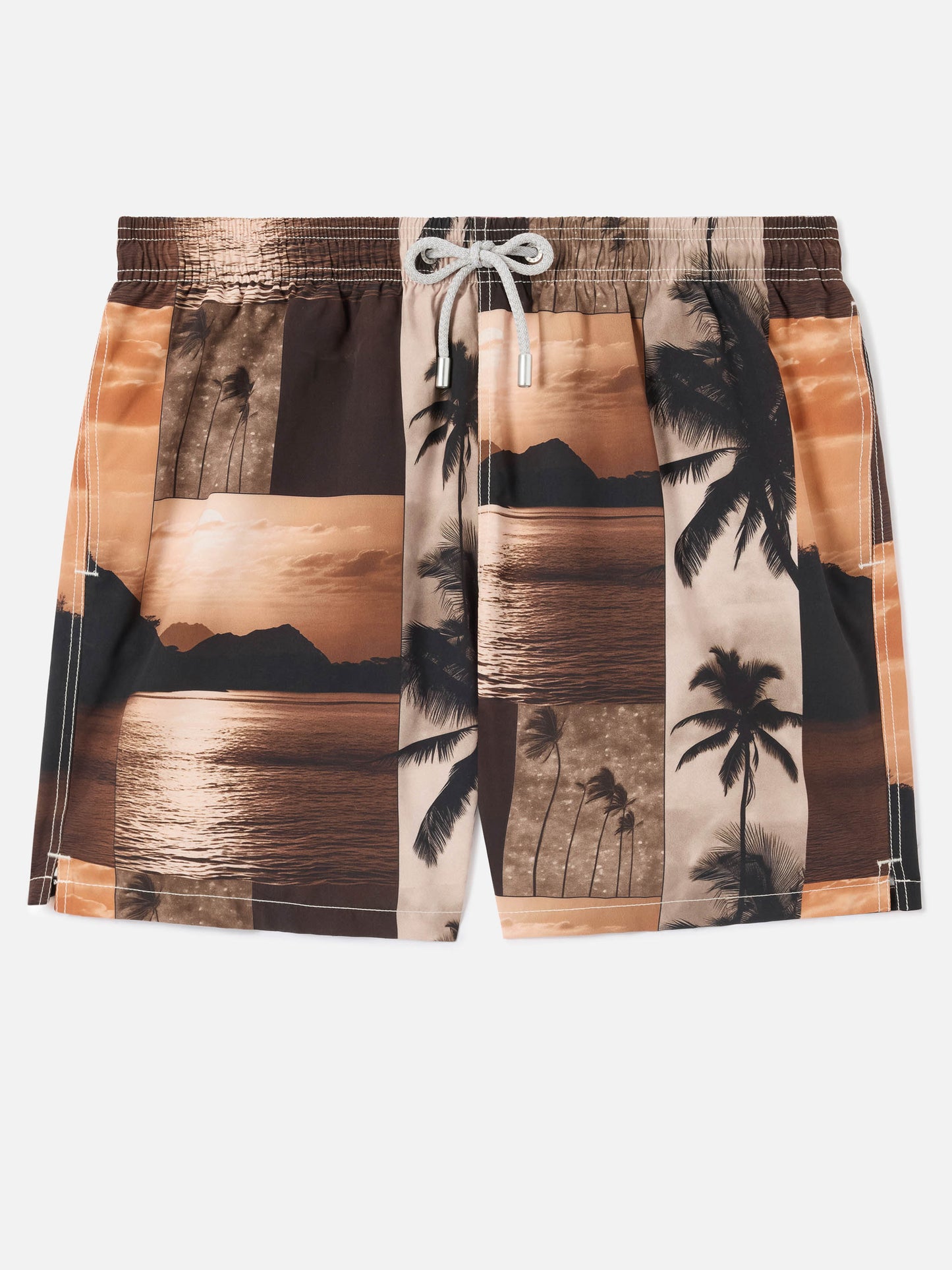 Gustavia-Badeshorts mit Sonnenuntergangs-Print | Special Edition 