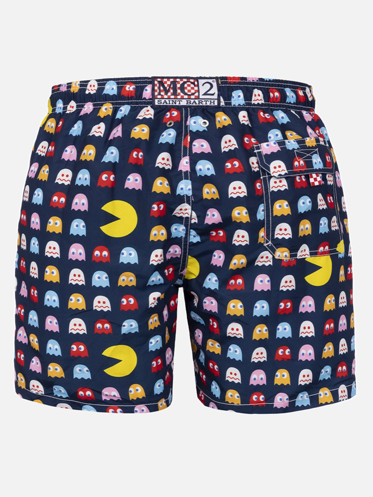 Mid-length Gustavia swim-shorts with Pac-Man print |PAC-MAN SPECIAL EDITION