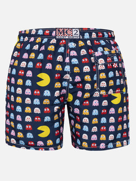 Mid-length Gustavia swim-shorts with Pac-Man print |PAC-MAN SPECIAL EDITION