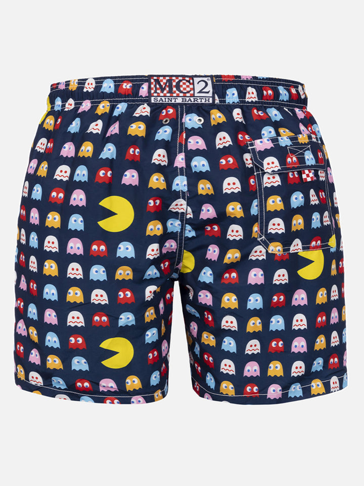 Mid-length Gustavia swim-shorts with Pac-Man print |PAC-MAN SPECIAL EDITION