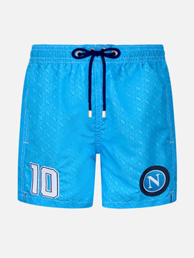 Mid-length Gustavia swim-shorts with Napoli print | SSC NAPOLI SPECIAL EDITION - MC2 Saint Barth