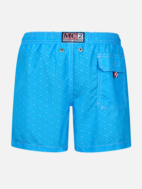 Mid-length Gustavia swim-shorts with Napoli print | SSC NAPOLI SPECIAL EDITION - MC2 Saint Barth