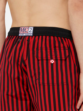 Mid-length Gustavia swim-shorts with Milan print | AC MILAN SPECIAL EDITION