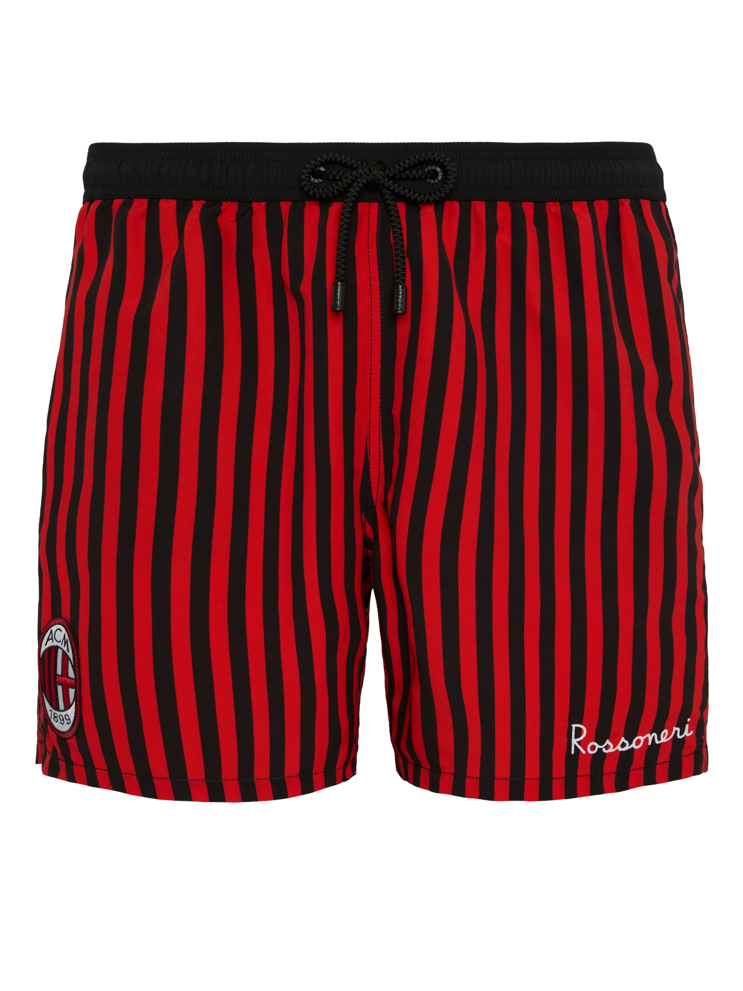 Mid-length Gustavia swim-shorts with Milan print | AC MILAN SPECIAL EDITION - MC2 Saint Barth