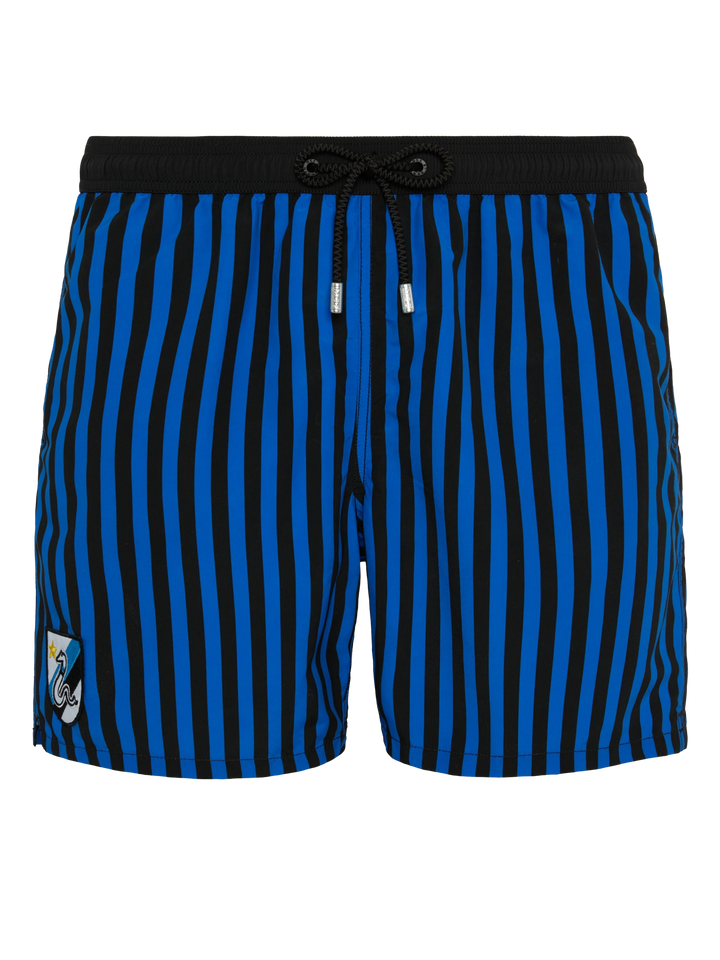 Mid-length Gustavia swim-shorts with Inter print | INTER FC SPECIAL EDITION - MC2 Saint Barth
