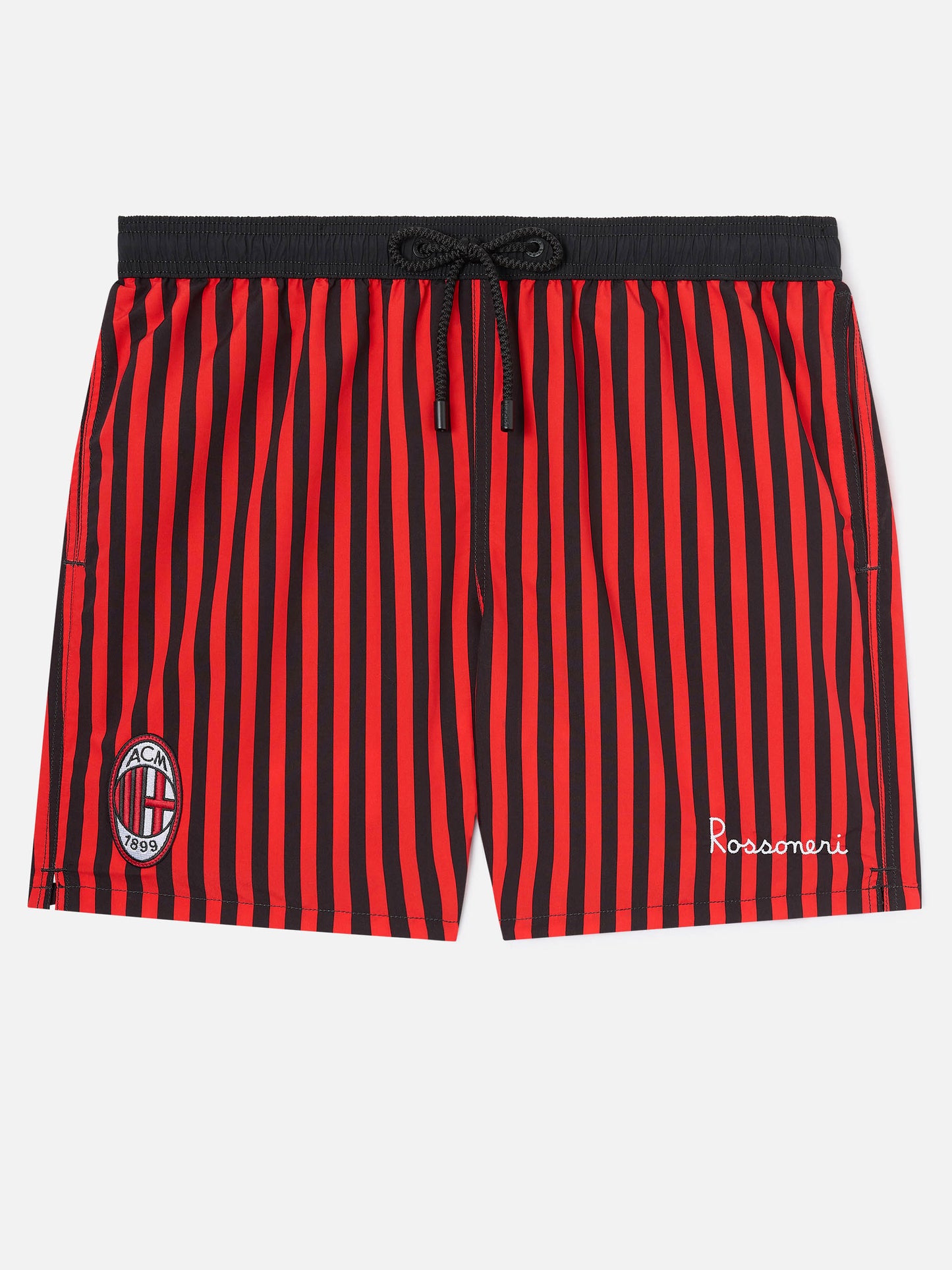 Short de bain rayé rouge Gustavia avec patch AC MILAN et broderie Rossoneri | AC MILAN SPECIAL EDITION 