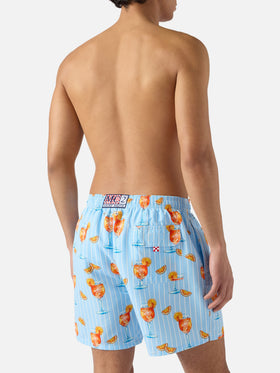 Costume mare Gustavia a righe con stampa cocktail | Special Edition