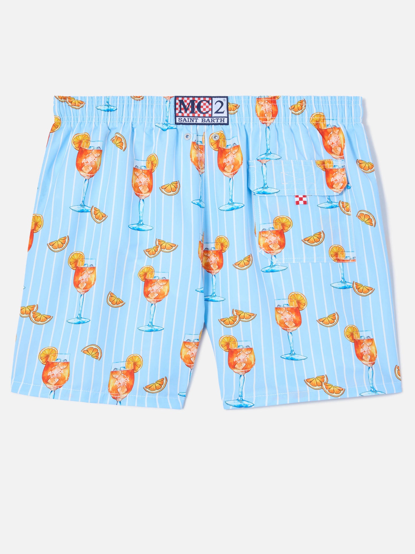 Costume mare Gustavia a righe con stampa cocktail | Special Edition